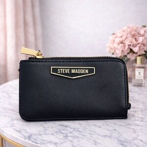 Steve Madden Black Wallet Card Holder